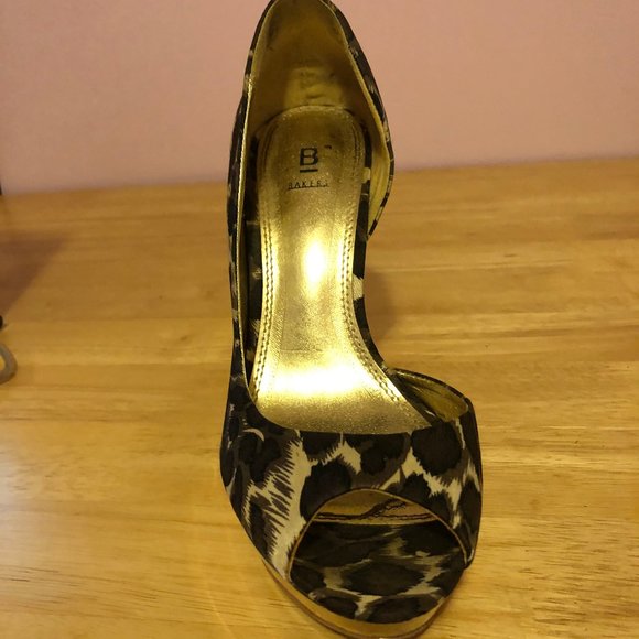 unique vintage style Leopard print gold platform - Picture 6 of 13
